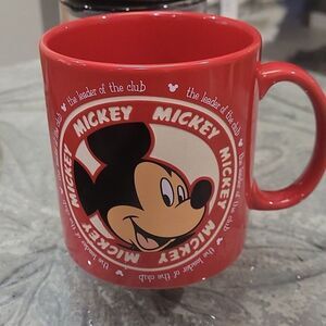 MICKEY Mouse Walt Disney the Leader of the Club Red Mug